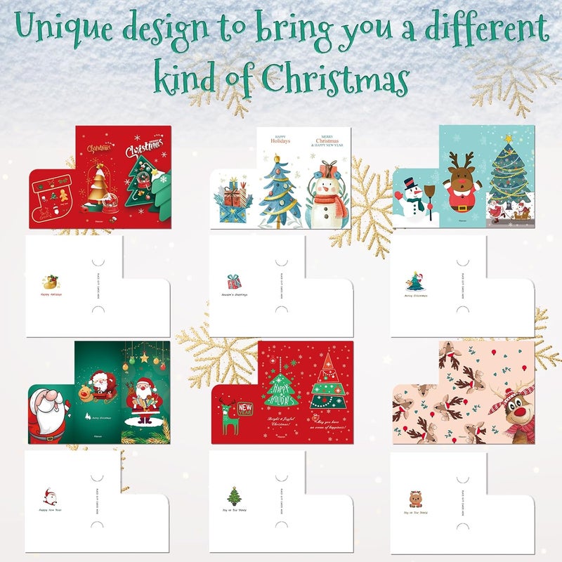 fibevon Christmas Money Holder for Cash Gifts with Envelopes - 30 Pack of Christmas Gift Card Holder Money Envelopes for Cash Christmas Decoration for Xmas, Holiday, and New Year - Image 3